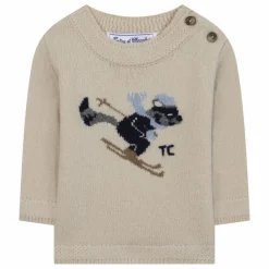 Tartine et Chocolat Pull Mouffette Laine | Beige Online