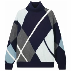 Femme Bompard Pull Oversize Argyle Intarsia Cachemire |