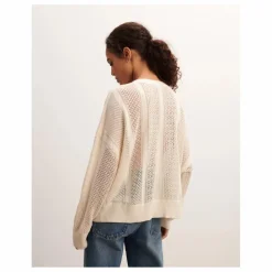 Bompard Pull Oversize Patchwork Pointelle Soie et Cachemire | Naturel Best