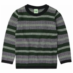 FUB Pull Rayé Maille Fine Laine de Mérinos | Bleu marine Hot