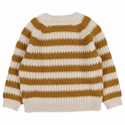 Enfant Búho Pull Rayures Laine Alpaga |