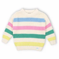 Outlet the new society Pull Rayures Leto Coton Bio | Ecru