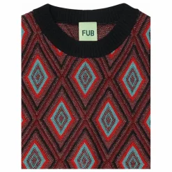 FUB Pull Sans Manches Arlequin Laine de Mérinos | Bleu marine Hot