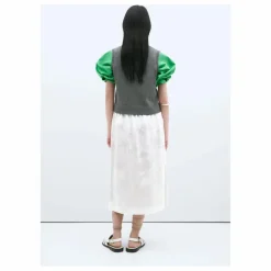 Cordera Pull Sans Manches Col V Pointelle Laine Mérinos | Gris