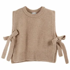 Emile et Ida Pull Sans Manches Columbia Laine Mérinos Extra Fine | Beige