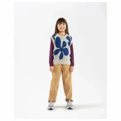 Matona Pull Sans Manches Fleurs Laine | Gris Discount