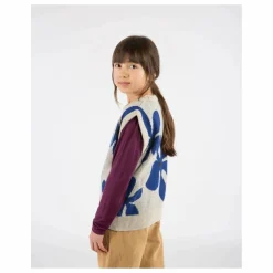 Matona Pull Sans Manches Fleurs Laine | Gris Discount