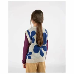 Matona Pull Sans Manches Fleurs Laine | Gris Discount