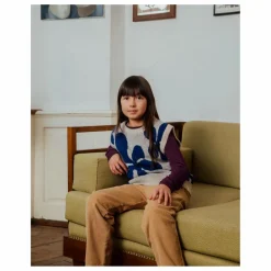 Matona Pull Sans Manches Fleurs Laine | Gris Discount