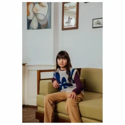 Matona Pull Sans Manches Fleurs Laine | Gris Discount