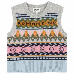 Outlet Molo Pull Sans Manches Grace Laine | Gris