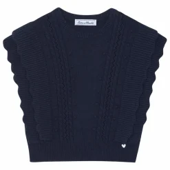 Hot Tartine et Chocolat Pull Sans Manches Laine | Bleu marine