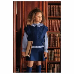 Hot Tartine et Chocolat Pull Sans Manches Laine | Bleu marine