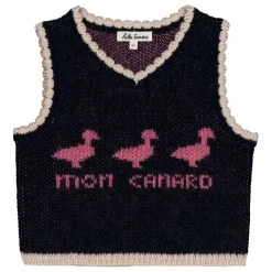 Enfant Hello Simone Pull Sans Manches Pepette Laine Alpaga et Mérinos |