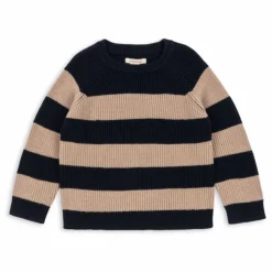 Enfant Konges Sløjd Pull Vitum Rayé Laine Mérinos |