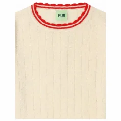 FUB Pull Zigzag Maille Fine Laine de Mérinos | Ecru Hot