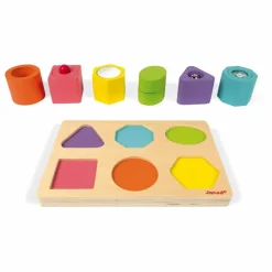 Janod Puzzle 6 cubes sensoriels en bois Multicolore Sale