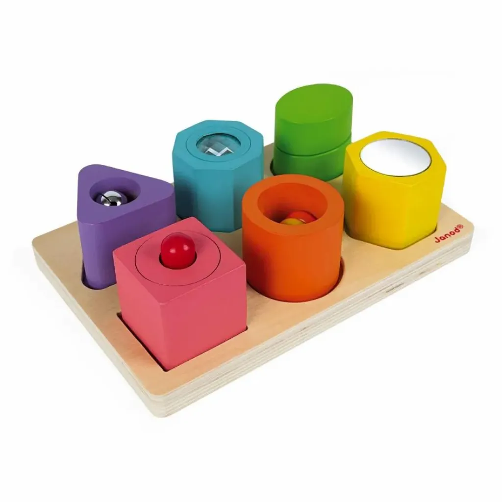 Janod Puzzle 6 cubes sensoriels en bois Multicolore Sale