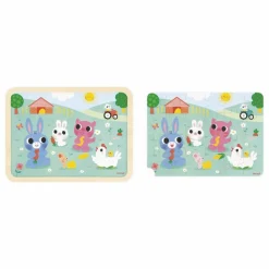 Janod Puzzle à la ferme - 24 pièces Vert Hot