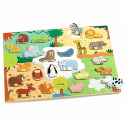 Clearance Djeco Puzzle Animaux - 22 pièces Multicolore