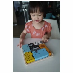 New Plan Toys Puzzle Animaux 2 en 1 Multicolore