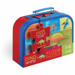 Crocodile Creek Puzzle Dinosaures et sa malette - 24 pièces Multicolore