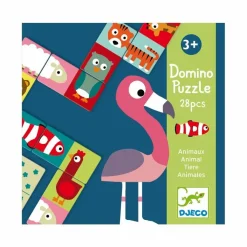 Djeco Puzzles|Jeux Éducatifs|Puzzle Domino - Animaux