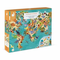 Janod Puzzles|Jeux Éducatifs|Puzzle éducatif Les Dinosaures - 200 pièces