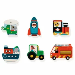 Online Djeco Puzzle en bois Vroum Multicolore