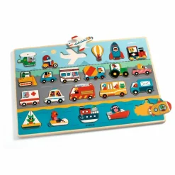 Online Djeco Puzzle en bois Vroum Multicolore