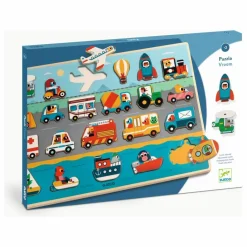 Online Djeco Puzzle en bois Vroum Multicolore