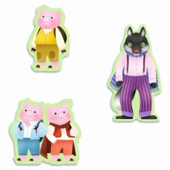 Djeco Puzzle histoire Les trois petits cochons - 35 pièces Multicolore Sale