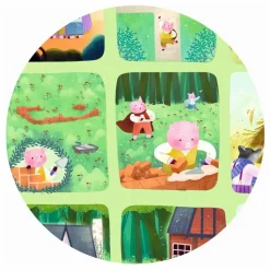 Djeco Puzzle histoire Les trois petits cochons - 35 pièces Multicolore Sale