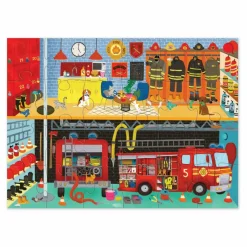 Crocodile Creek Puzzle La Station de Pompiers - 24 pièces Multicolore