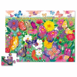 New Crocodile Creek Puzzle Les Papillons du Jardin - 36 pièces Multicolore