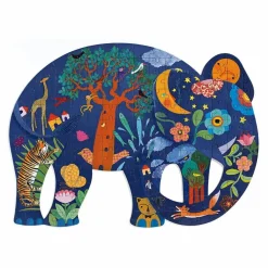 Djeco Puzzles|Jeux Éducatifs|Puzzle éléphant - 150 pièces