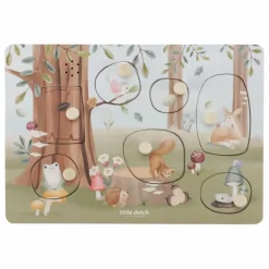 Little Dutch Puzzle sonore en bois FSC - Forest Friends