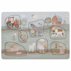 Little Dutch Puzzle sonore en bois FSC - Little Farm Multicolore Hot