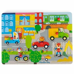 Moulin Roty Jouets D'Éveil|Jouets D'Éveil|Puzzle sonore La Ville