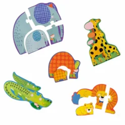 Moulin Roty Jouets D'Éveil|Jouets D'Éveil|Puzzle évolutif Animaux - 20 pièces