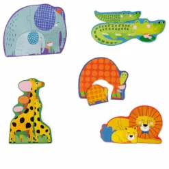 Moulin Roty Jouets D'Éveil|Jouets D'Éveil|Puzzle évolutif Animaux - 20 pièces
