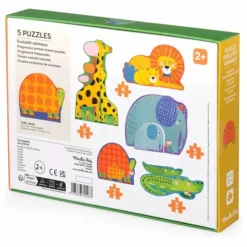 Moulin Roty Jouets D'Éveil|Jouets D'Éveil|Puzzle évolutif Animaux - 20 pièces