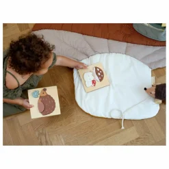 Fabelab Puzzles en bois Hérisson et champignon - Set de 2