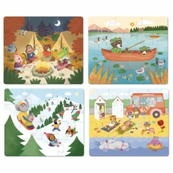 Vilac Puzzles évolutifs Les vacances - Set de 4