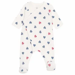 Petit Bateau Pyjama à Pieds Baye Coton Bio | Ecru Clearance