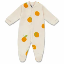 Sleepy Doe Pyjama avec pieds Clémentines Coton Bio | Ecru Best