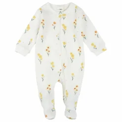 Petit Lem Pyjamas, Sous-Vêtements|Pyjamas Et Bodies|Pyjama Avec Pieds Côtelé Jonquilles Coton Bio |