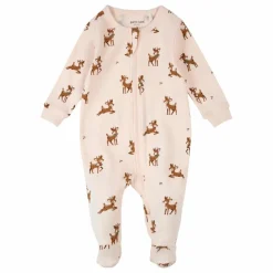 Best Petit Lem Pyjama Avec Pieds Rennes Coton Bio | Rose pâle