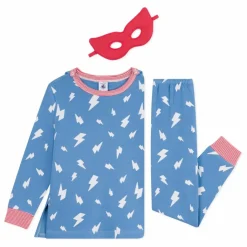 Enfant Petit Bateau Nuit, Sous-Vêtements|Pyjama Bretona Avec Cape Flash Coton Bio |