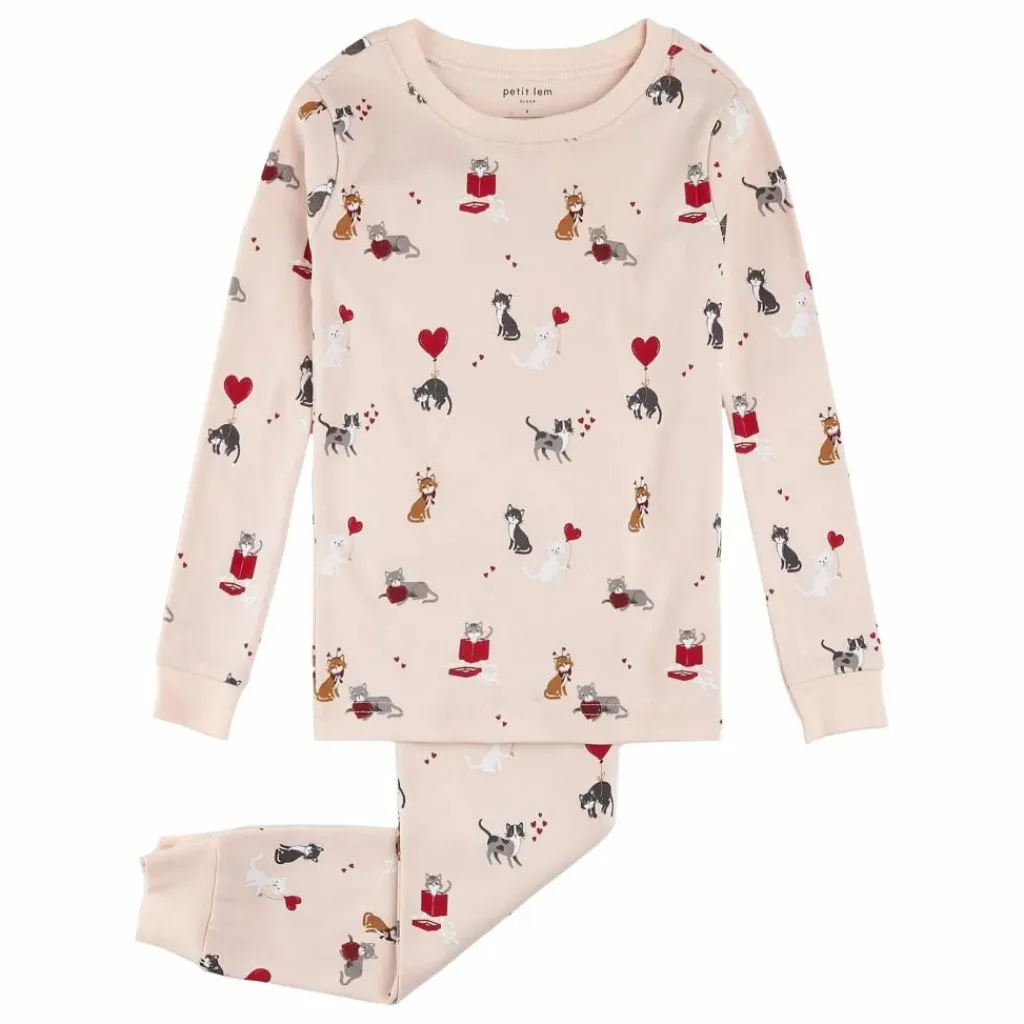Enfant Petit Lem Pyjama Chats Coton Bio |